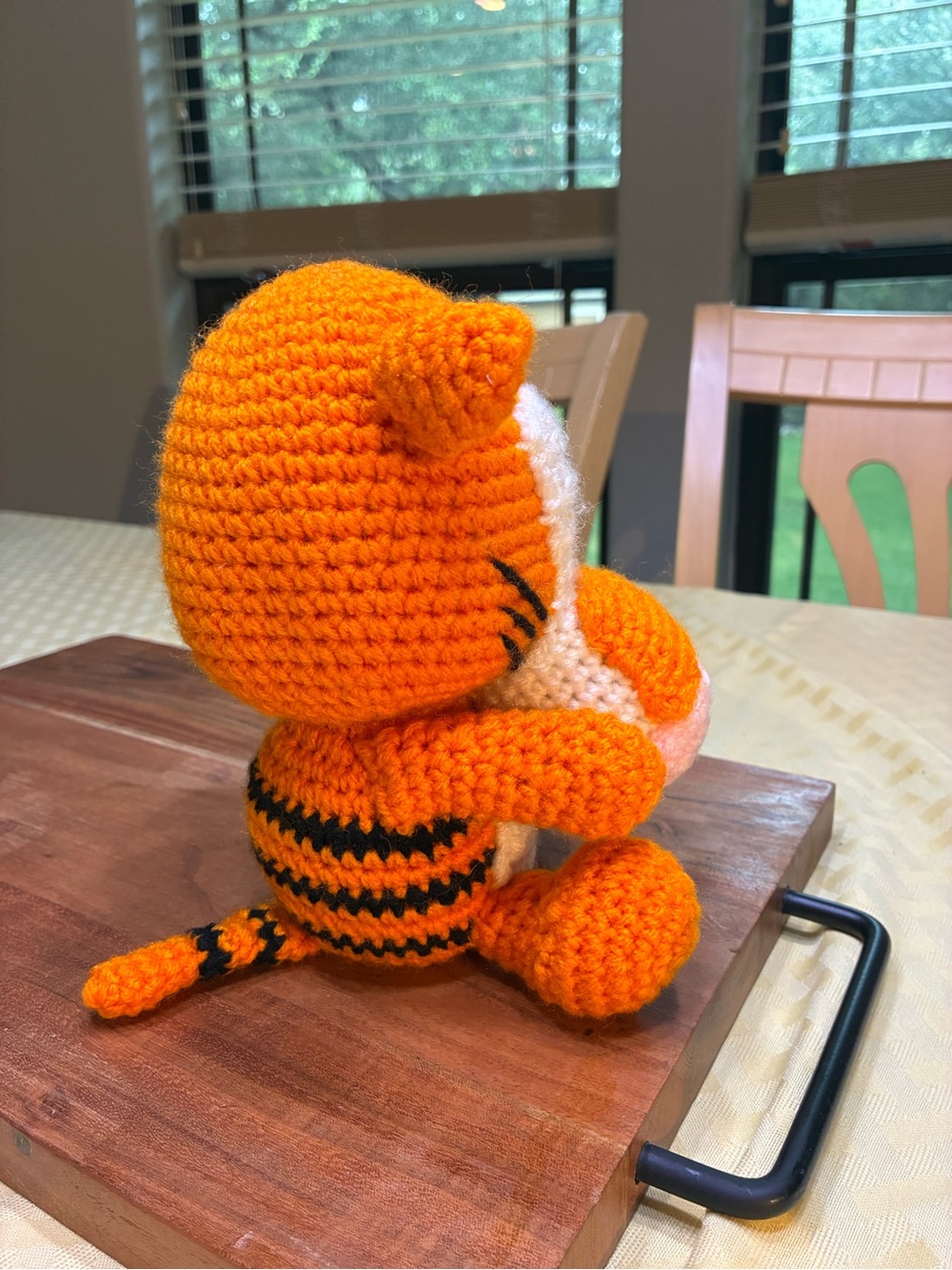 Handmade Orange Tigger Crochet Plush Toy - Soft - Picture 2 of 4